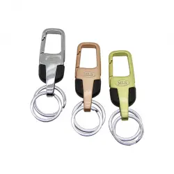 MLS KEY HOLDER M-304 ( RENKLİ METAL ) ANAHTARLIK ( KEMER GEÇMELİ ) ( ÇİFT HALKALI )*12X50