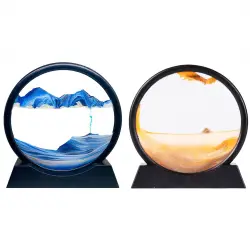 MOVING SANDSCAPES ENF-820 ( 7 & 17.5CM ) ( SULU CAM ) KUM SAATİ ( AYNA MODELİ )*36