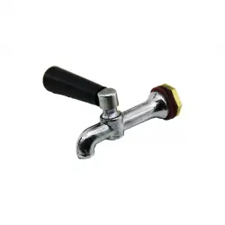 MS ( KÜÇÜK & ERKEK ) ( KROM GÖVDE & SİYAH PLASTİK KOL) PİKNİK SEMAVER MUSLUK*12X40