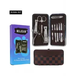 Mujgan Tırnak Makası Tırnak Bakım Seti Deri Çantalı 12 Parça Set