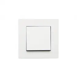 MUTLUSAN RİTA-2220 401 0201 ( POŞETLİ ) ( BEYAZ & TEKLİ ANAHTAR ) VİDALI & ÇERÇEVELİ*12X10