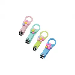 NEW NAİL CLİPPER BAYSA-1568 ÇOCUK TIRNAK MAKASI ( ASKILI ) ( BONCUK FİGÜRLÜ & RENKLİ PLASTİK KAPLAMALI )*12X100