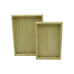 PABLITO HOME PBT-362 (AÇIK KAHVERENGİ) (2Lİ SET) (DİKDÖRTGEN) AHŞAP BAMBU SUNUM TEPSİ (20X30CM-  25X35CM- DERİNLİK: 2CM)*20=K