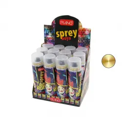 PIANO ( ALTIN ) SPREY BOYA ( 200ML ) ( TAŞIT & İŞ MAKİNELERİ & BEYAZ EŞYA & METAL & AHŞAP YÜZEYLERE UYGUN )*12X4