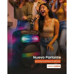 Platoon PL-4361 BT USB SD AUX 8 İNÇ Mikrofonlu Anfi Yüksek SES Taşınabilir RGB Işıklı Hoparlör