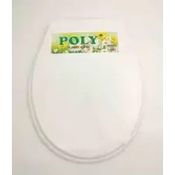 POLY ET-011 BEYAZ YUMUŞAK KLOZET KAPAK BÜYÜK PUF*17