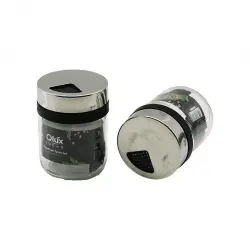 QLUX C-00342 PREMİUM SPİCE JAR (212CC)(CAM) BAHARATLIK & TUZLUK (KROM KAPLAMA PLASTİK KAPAK)(3 DÖKÜM AYARLI)*20=K
