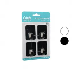 QLUX L-00951 ( 4PCS ) CLOUD ASKI NO-2 ( SİYAH & BEYAZ PLASTİK ) ( YAPIŞKANLI MONTAJ )*50