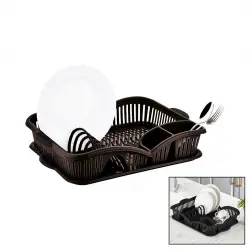 QLUX L-00987 ELEGANCE ( TEK KATLI ) BULAŞIKLIK ( SİYAH PLASTİK ) (TABAKLIK & KAŞIKLIK & BARDAKLIK VB.)*10=K