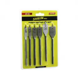 ŞAHİN TOOLS ŞHT-054 ( 6PCS ) YAPRAK MATKAP UCU SET ( 10-12-16-18-20-25MM ) ( AHŞAP DELME-OYMA & SIHHI TESİSAT )*100