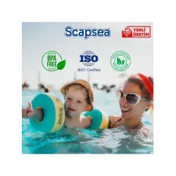 Scapsea Çocuklar Için Yüzme Kolluğu Içi Dolgulu 10KG - 40KG Arası Tamir Bandı Hediyeli