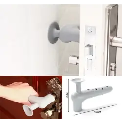 Silikon Duvar Koruyucu Kapı Stoperi GRİ