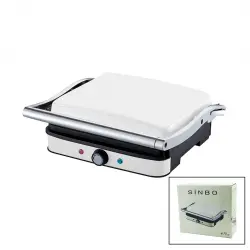 SİNBO SSM-2571 ( BEYAZ ) IZGARA VE TOST MAKİNESİ ( AYARLANABİLİR ISI ) ( 180° AÇILABİLİR ÜST GÖVDE )*4