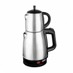 SİNBO STM-5831 ( 2İN1= ÇAYCI & KETTLE ) ( ÇELİK ) ELEKTRİKLİ ÇAY MAKİNESİ ( 1.7LT + 0.7LT ) ( ÇAY SÜZGEÇLİ ) ( 360° DÖNEBİLİR )*6