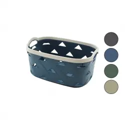 SUNPLAST SD-5004 ( NO-4 ) ( 5.8LT ) ÇOK AMAÇLI SEPET ( DERİ GÖRÜNÜM DESENLİ ) (RENKLİ PLASTİK) (ÇİFT DAHİLİ KULP)*24=K