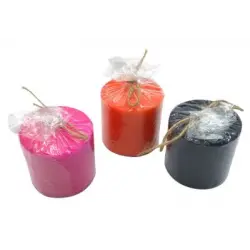 TAKOZ-004 ( SİLİNDİR RENKLİ ) ( KÖPÜK & KÜÇÜK BOY ) MUM*24=K