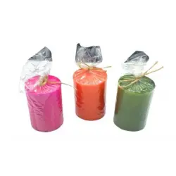 TAKOZ-005 ( SİLİNDİR RENKLİ ) ( KÖPÜK & ORTA BOY ) MUM*24=K