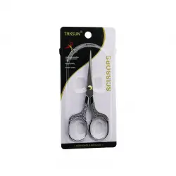 TAKSUN ES-002-Y BIYIK BERBER MAKASI ( GÜMÜŞ & KROM & ÇİÇEK BASKI DESENLİ SAPLI ) ( 128X57MM )*12X24