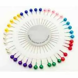 TAKSUN MLS-6038 RENKLİ YUVARLAK DİSK ( 40PCS ) BAŞÖRTÜ İĞNESİ*36X40