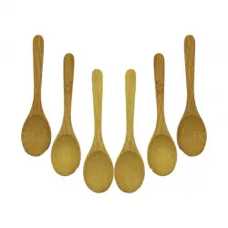 TATA BAMBOO & WOOD DMR-8467 ( 6PCS & OVAL ) AHŞAP BAMBU ( ÇAY KAŞIK ) SETİ*500