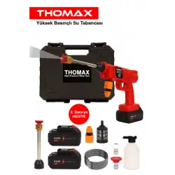 Thomax Şarjlı Ve Yüksek Basınçlı Oto Yıkama Makinesi Ve Sulama Tabancası Bahçe Yıkama Makinesi