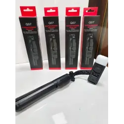 Universal Q07 6 Inç Halka Işık Taşınabilir Bluetooth Selfie Stick Tripod