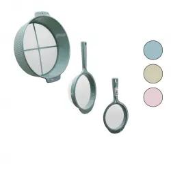 WİSH HOME WH-623 ( 3PCS ) ELEKLİ PLASTİK SÜZGEÇ SET ( 12CM - 17CM + UN ELEK ) *12=K