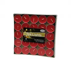 YAKUT-11236 ( 50PCS ) ( KIRMIZI YUVARLAK ) TEA LİGHT MUM*40