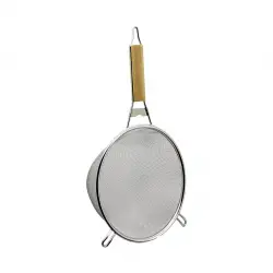 YAKUT-12335 ( 20CM ) ( AHŞAP SAPLI ) ( 2 KULAKLI  ) TEL SÜZGEÇ ( METAL ÇERÇEÇEVE )*60