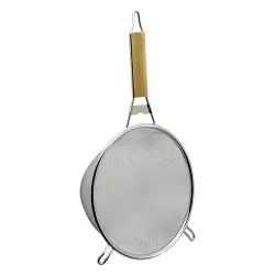 YAKUT-12336 ( 22CM ) ( AHŞAP SAPLI ) ( 2 KULAKLI  ) TEL SÜZGEÇ ( METAL ÇERÇEÇEVE )*60