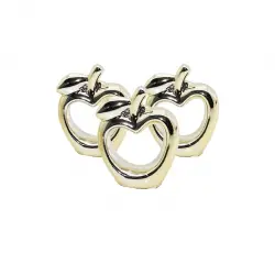 YAKUT-12455 ( KALPLİ & ELMA ) ( GOLD & SERAMİK ) BİBLO & DEKORATİF SÜS EŞYASI*24X1