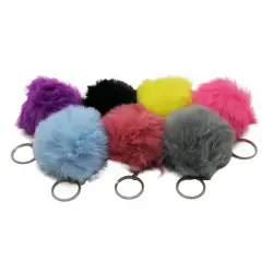 YAKUT-9577 ( TOP ) ( TÜYLÜ & PONPON ) ANAHTARLIK*12X100