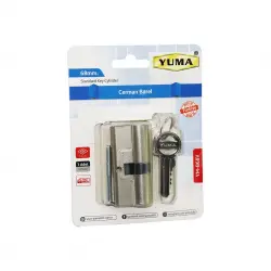 YUMA YM-B68V  ( 68MM ) ( NİKEL SATEN ) CERMAN BAREL ( VAKUMLU AMBALAJ ) ( 3 ANAHTAR )*50