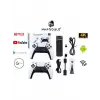 4K Game Tv Stick Android Tv Wifi Kablosuz Çift Kol Game Stick 64GB Hafıza Atari