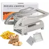 Çelik Patates Dilimleyici - Çok Fonksiyonlu Patates Dilimleyici, Sebze Doğrayıcı & Rendeli Ayarlanabilir Bıçak ile Düzgün Dilimler