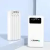 Enerx ENR-P20DC 20000 mAh 2.1 Amper Dahili Kablolu Powerbank Siyah