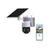 Güneş Panelli Sim Kart Ile Çalışan 4g+ Wi-Fi 5mp Outdoor Dış Mekan Güvenlik Kamerası - Beyaz