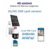 Güneş Panelli Sim Kart Ile Çalışan 4g+ Wi-Fi 5mp Outdoor Dış Mekan Güvenlik Kamerası - Beyaz