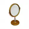İBİCO İ15-020 -930 (LUX) (TAŞLI SAP) (YUVARLAK) (7= ÇAP:17.5CM) MAKYAJ AYNASI (ÇİFT TARAFLI) (BRONZ & GÜMÜŞ PLS.ÇERÇEVE) (SABİT AYAK)*48