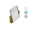 İBİCO İ15-021 -5005 (DİKDÖRTGEN=20.5X15.5CM) (AHŞAP BAMBU AYAKLI) MAKYAJ AYNASI (ÇİFT TARAFLI) (RENKLİ PLASTİK ÇERÇEVE)*48
