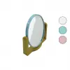 İBİCO İ15-022 -5006 (OVAL) ( 8= 20.5X15.5CM) (AHŞAP BAMBU AYAKLI) MAKYAJ AYNASI (ÇİFT TARAFLI) (RENKLİ PLASTİK ÇERÇEVE)*48