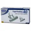 MAS-950 BEYAZ METAL KISKAÇ 40 MM ( 24PCS ) YAYLI KAĞIT CİLT KISKACI*1X32