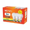 Novo 3’lü Led Ampul 9W Beyaz Işık E27