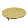 PABLITO HOME PBT-072 (YUVARALAK) (MİNİ SOFRA MODEL=ÇAP:45CM & Y:8.5CM) AYAKLI BAMBU AHŞAP KESİM PANOSU*12
