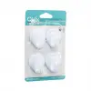 QLUX L-00734 STYLE COLLECTION ( 4PCS ) YAPIŞKANLI BEYAZ PLASTİK ASKI (BRKT-017344)*80