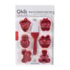 QLUX L-538 PAPYONLU KURABİYE KALIBI FIRÇALI SET*36