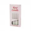 ROSE CANDLE-201 ( 4PCS & KALIN ) ( ÇAP=2CM & UZUNLUK=15CM   ) ( BEYAZ KLASİK ) MARKET MUM*130