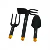SGS TOOLS SGS-3120 ( 3PCS ) ( PLASTİK & SİYAH ) ÇAPA BAHÇE SETİ ( TIRMIK & ÇAPA & KÜREK )*6=K