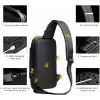 Şifreli Kilitli USB Girişli Göğüs Omuz Çantası Body Bag