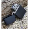 Siyah Düz Zippo Modeli Benzinli Çakmak